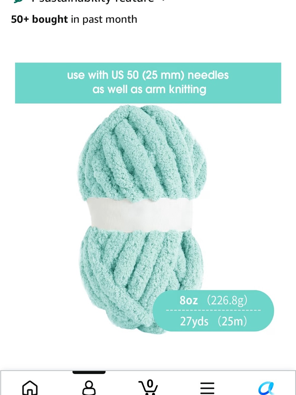9+ skeins Soft Plush Chunky Yarn - Aqua Blue - Picture 4 of 6